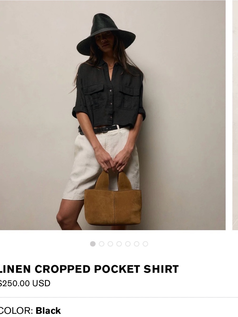 James Perse Cropped Pocket Shirt